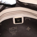 MCM Vicetos Logogram Tote Bag PVC Leather 2way Beige Gold Auth ka1395-19