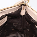 MCM Vicetos Logogram Tote Bag PVC Leather 2way Beige Gold Auth ka1395-20