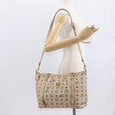 MCM Vicetos Logogram Tote Bag PVC Leather 2way Beige Gold Auth ka1395-24