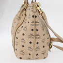 MCM Vicetos Logogram Tote Bag PVC Leather 2way Beige Gold Auth ka1395-4