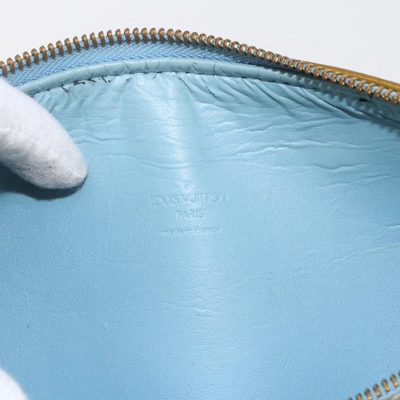 LOUIS VUITTON Monogram Vernis Bedford Hand Bag Baby Blue M91007 LV Auth ka1398