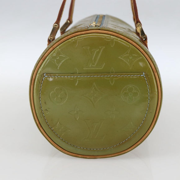 LOUIS VUITTON Monogram Vernis Bedford Hand Bag Baby Blue M91007 LV Auth ka1398