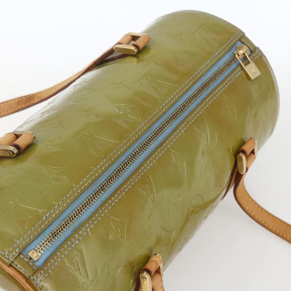 LOUIS VUITTON Monogram Vernis Bedford Hand Bag Baby Blue M91007 LV Auth ka1398