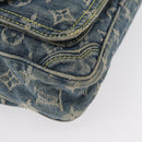 LOUIS VUITTON Monogram Denim Bum Bag Shoulder Bag Blue M44741 LV Auth ka139V-9