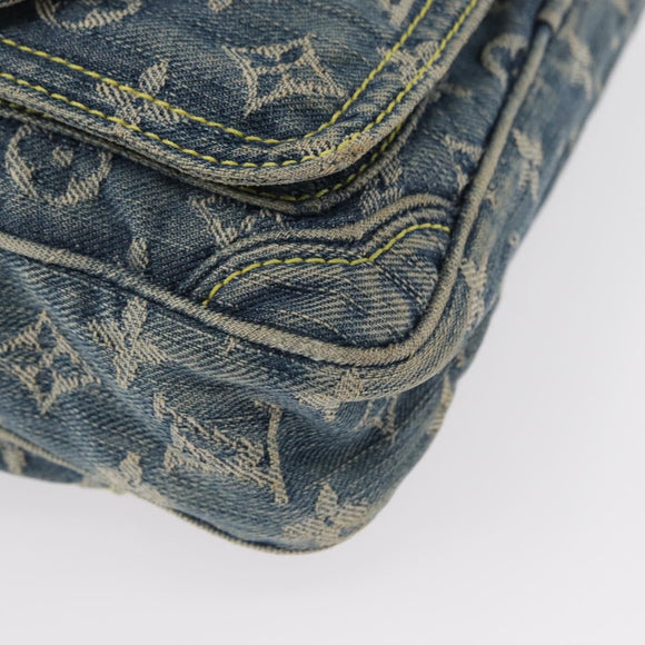 LOUIS VUITTON Monogram Denim Bum Bag Shoulder Bag Blue M44741 LV Auth ka139V