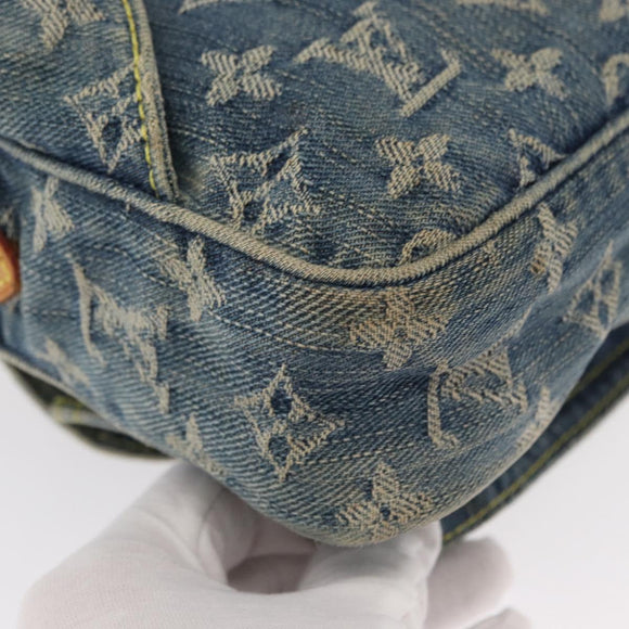 LOUIS VUITTON Monogram Denim Bum Bag Shoulder Bag Blue M44741 LV Auth ka139V