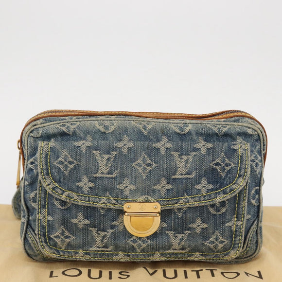 LOUIS VUITTON Monogram Denim Bum Bag Shoulder Bag Blue M44741 LV Auth ka139V