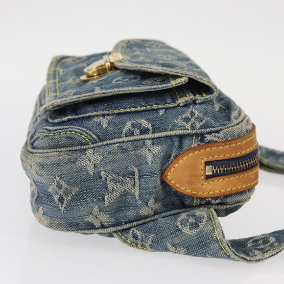 LOUIS VUITTON Monogram Denim Bum Bag Shoulder Bag Blue M44741 LV Auth ka139V