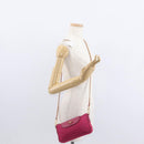 PRADA Chain Shoulder Bag Nylon Leather Pink Gold Auth ka140-24