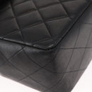 CHANEL Big Matelasse 30 Chain Shoulder Bag Lamb Skin Black Gold CC Auth ka1400V-15