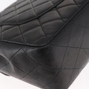 CHANEL Big Matelasse 30 Chain Shoulder Bag Lamb Skin Black Gold CC Auth ka1400V-17