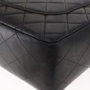 CHANEL Big Matelasse 30 Chain Shoulder Bag Lamb Skin Black Gold CC Auth ka1400V-18