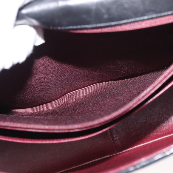 CHANEL Big Matelasse 30 Chain Shoulder Bag Lamb Skin Black Gold CC Auth ka1400V