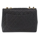 CHANEL Big Matelasse 30 Chain Shoulder Bag Lamb Skin Black Gold CC Auth ka1400V-2