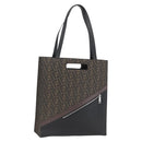 FENDI Zucca Canvas Tote Bag Black Brown Auth ka1401M-1