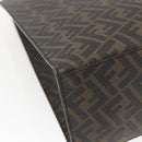 FENDI Zucca Canvas Tote Bag Black Brown Auth ka1401M-13