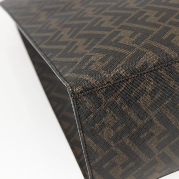 FENDI Zucca Canvas Tote Bag Black Brown Auth ka1401M