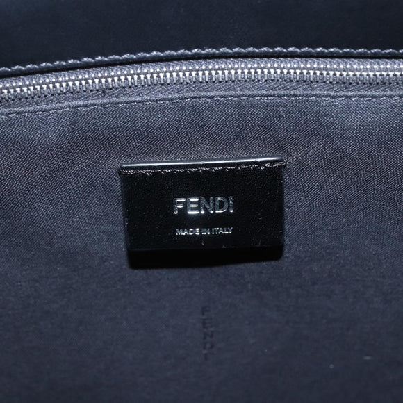 FENDI Zucca Canvas Tote Bag Black Brown Auth ka1401M