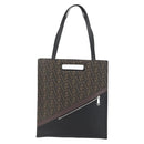 FENDI Zucca Canvas Tote Bag Black Brown Auth ka1401M-2