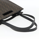 FENDI Zucca Canvas Tote Bag Black Brown Auth ka1401M-7