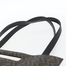 FENDI Zucca Canvas Tote Bag Black Brown Auth ka1401M-8
