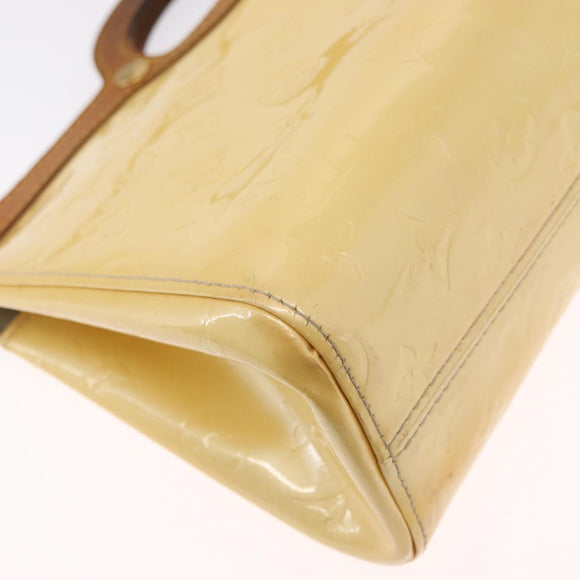 LOUIS VUITTON Monogram Vernis Roxbury Drive Handtasche Perle M91374 Auth ka1409