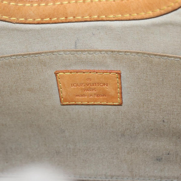 LOUIS VUITTON Monogram Vernis Roxbury Drive Handtasche Perle M91374 Auth ka1409