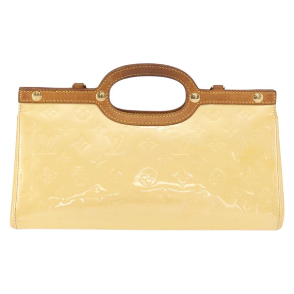 LOUIS VUITTON Monogram Vernis Roxbury Drive Handtasche Perle M91374 Auth ka1409