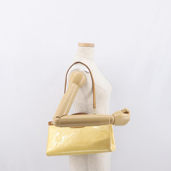LOUIS VUITTON Monogram Vernis Roxbury Drive Handtasche Perle M91374 Auth ka1409
