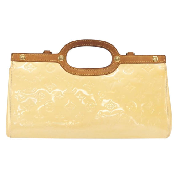 LOUIS VUITTON Monogram Vernis Roxbury Drive Handtasche Perle M91374 Auth ka1409