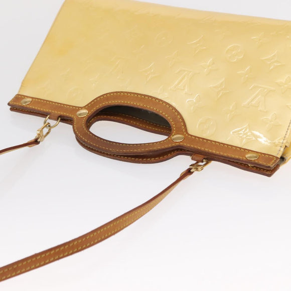 LOUIS VUITTON Monogram Vernis Roxbury Drive Handtasche Perle M91374 Auth ka1409