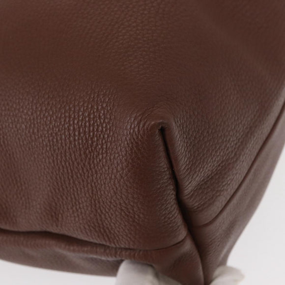 GUCCI Tote Bag Leather Brown Gold 354665 Auth ka141