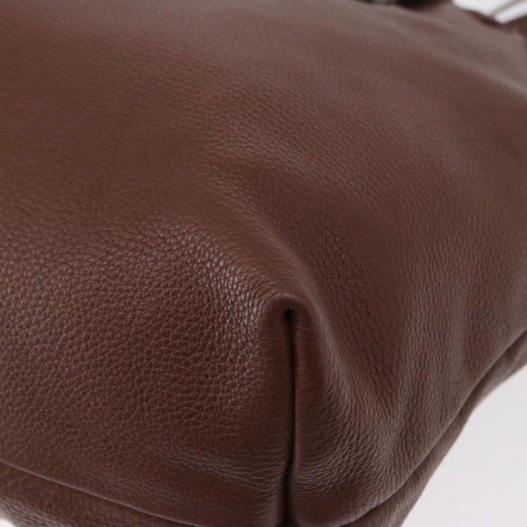 GUCCI Tote Bag Leather Brown Gold 354665 Auth ka141