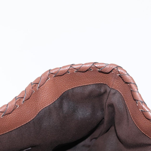 GUCCI Tote Bag Leather Brown Gold 354665 Auth ka141