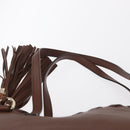 GUCCI Tote Bag Leather Brown Gold 354665 Auth ka141-8