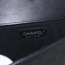 CHANEL Chain Boy Chanel V Stitch Bag Leather Black Silver CC Auth ka1417SAM-17