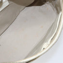 BURBERRY Nova Check Shoulder Bag Canvas White Silver Auth ka142-16