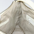 BURBERRY Nova Check Shoulder Bag Canvas White Silver Auth ka142-18