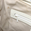 BURBERRY Nova Check Shoulder Bag Canvas White Silver Auth ka142-19