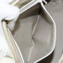 BURBERRY Nova Check Shoulder Bag Canvas White Silver Auth ka142-20