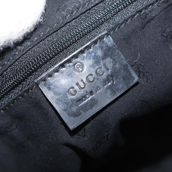 GUCCI GG Canvas Tote Bag Black Gold 211976 Auth ka1421