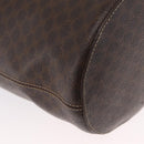 CELINE Macadam Canvas Tote Bag PVC Leather Brown Gold Auth ka1426-8