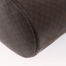CELINE Macadam Canvas Tote Bag PVC Leather Brown Gold Auth ka1426-15