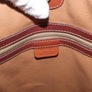 CELINE Macadam Canvas Tote Bag PVC Leather Brown Gold Auth ka1426-18