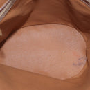 CELINE Macadam Canvas Tote Bag PVC Leather Brown Gold Auth ka1426-9