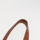 CELINE Macadam Canvas Tote Bag PVC Leather Brown Gold Auth ka1426-14