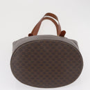 CELINE Macadam Canvas Tote Bag PVC Leather Brown Gold Auth ka1426-5