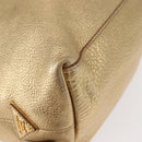 PRADA Tote Bag Leather Gold Tone Auth ka143-9