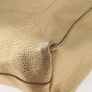 PRADA Tote Bag Leather Gold Tone Auth ka143A-15