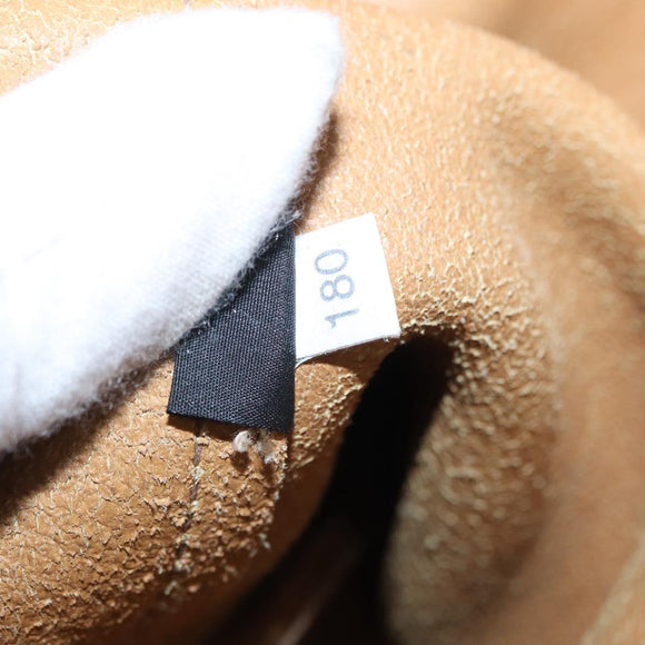 PRADA Tote Bag Leather Gold Tone Auth ka143